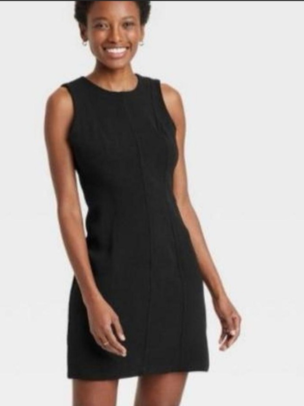 Sleeveless Black Sheath Dress - Women's Classic Cocktail Dress